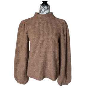 Vero Moda mock-neck puff sleeve knit sweater size large